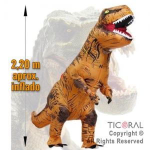 DISFRAZ INFLABLE DINOSAURIO REX ADULTO 2.2 MT PS X 1